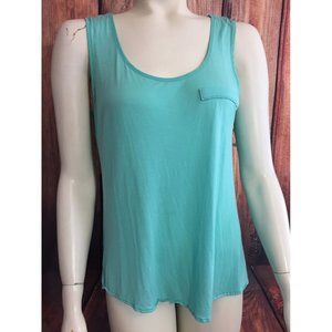E Hanger M Tank Cami Top Aqua Strappy Sheer